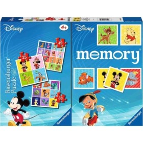 Puzzle si joc memory personaje Disney 25/36/49 piese